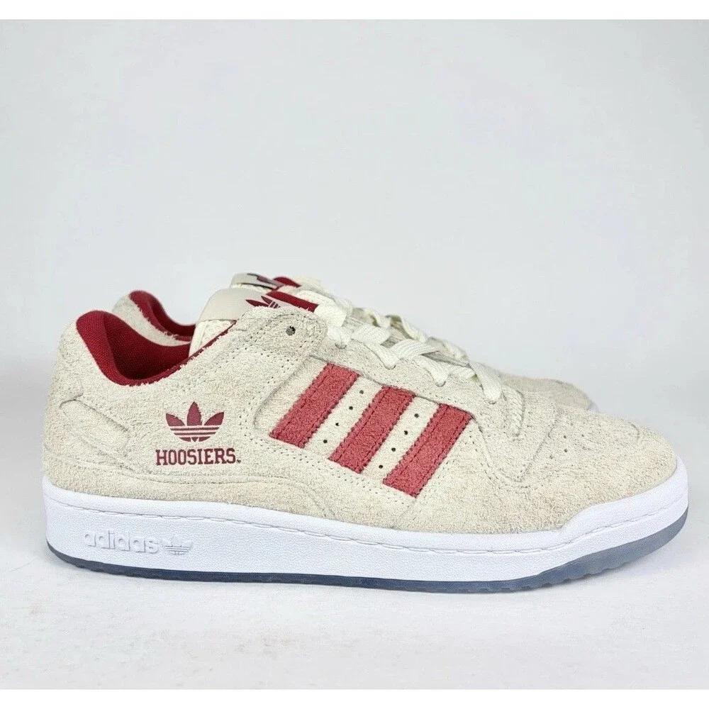 New Adidas Forum Low CL NCAA Indiana Hoosiers Sneakers HQ7482 US Mens Size 12